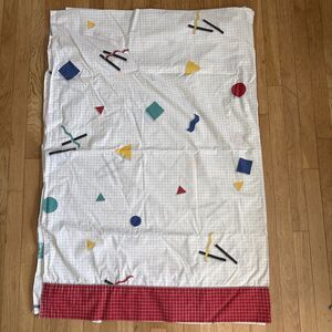 Vintage Cannon 1980s Geometric Twin Flat Sheet - Full House DJ Tanner VGUC